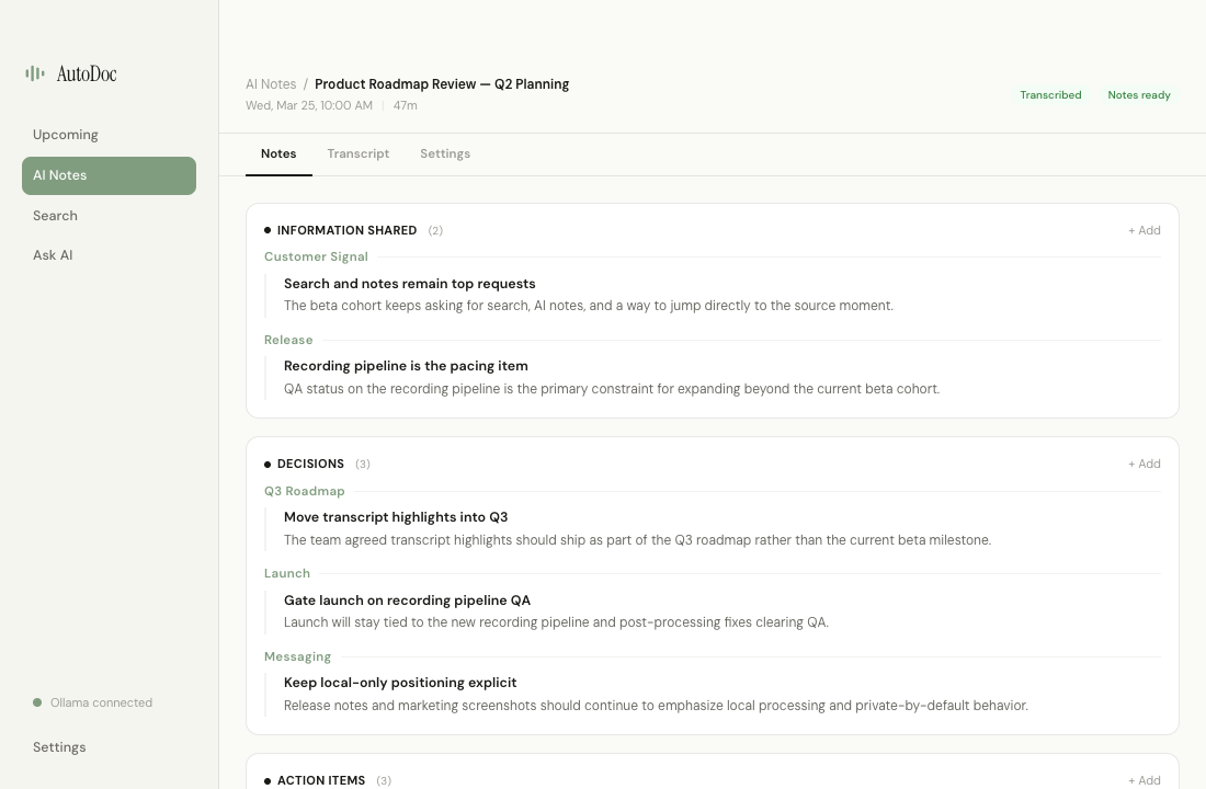 AutoDoc Meeting Review